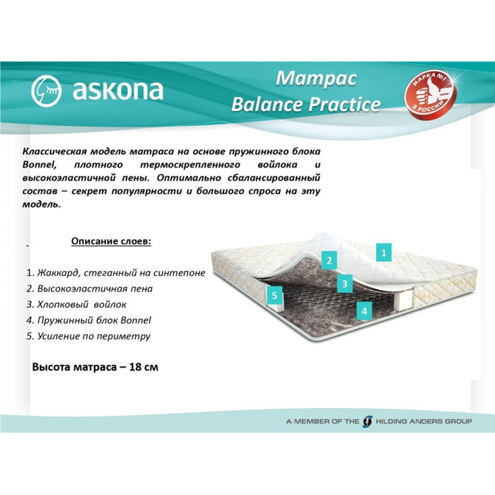 Матрас Balance Practiсe 800x1900 Матрас Balance Practiсe 800x1900