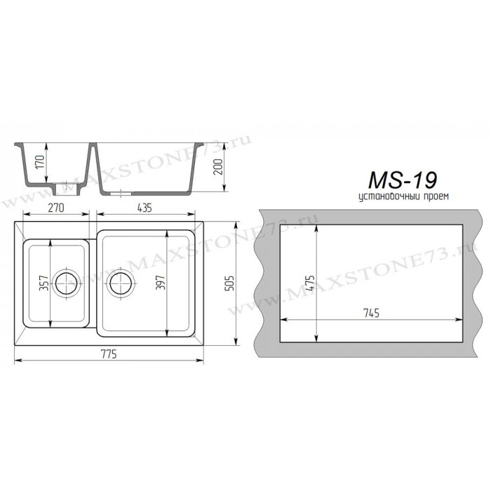 Кухонная мойка GS-13 Кухонная мойка GS-13