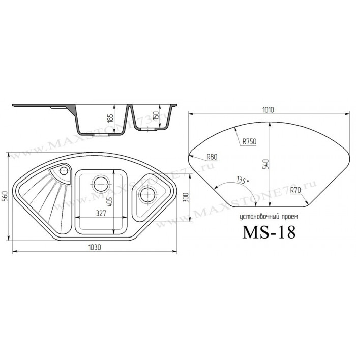Кухонная мойка GS-16 Кухонная мойка GS-16