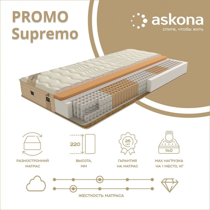 Матрас Askona Promo Supremo 900x1860 Матрас Askona Promo Supremo 900x1860