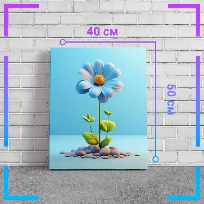 Картина интерьерная на холсте "3D цветок "