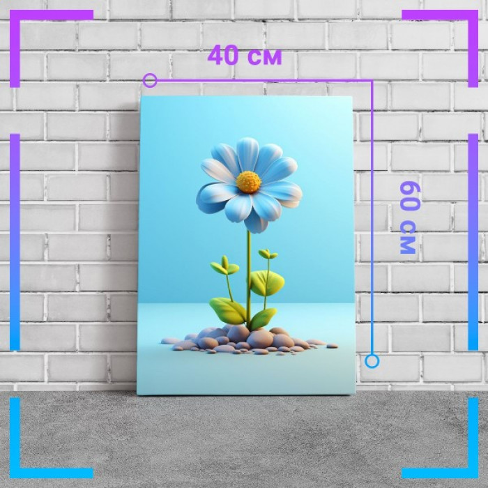 Картина интерьерная на холсте "3D цветок "