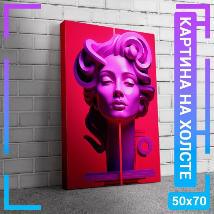 Картина интерьерная на холсте "3D Абстракция девушки"