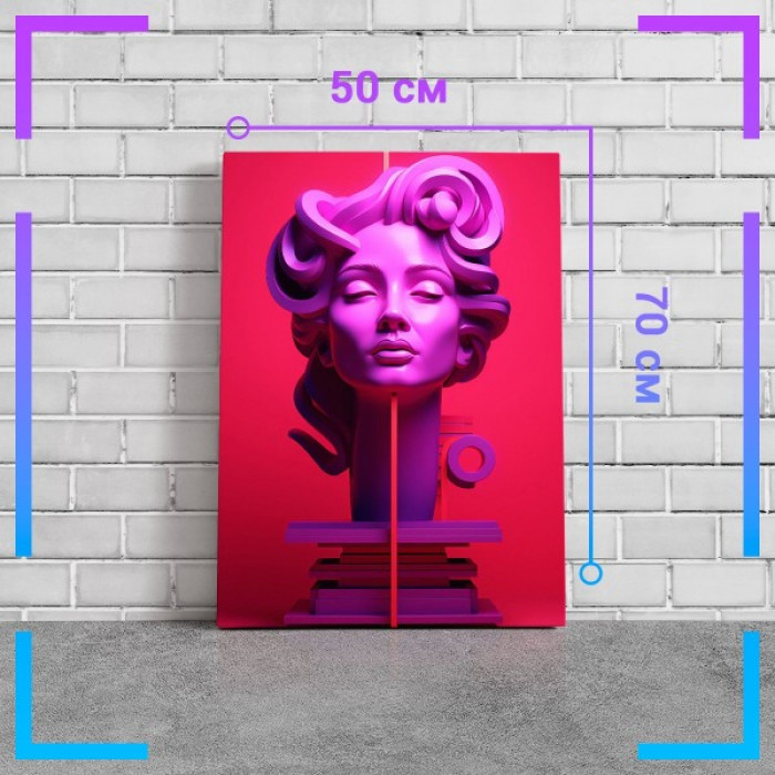 Картина интерьерная на холсте "3D Абстракция девушки"