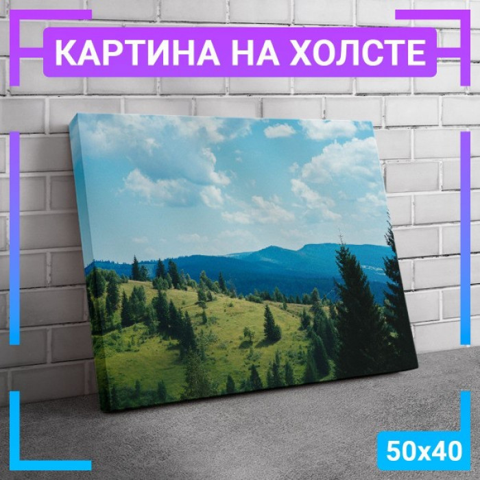 Картина интерьерная на холсте "Хвойный лес" Картина интерьерная на холсте "Хвойный лес"