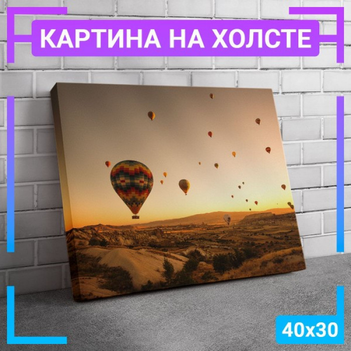 Картина интерьерная на холсте "Воздушные шары"