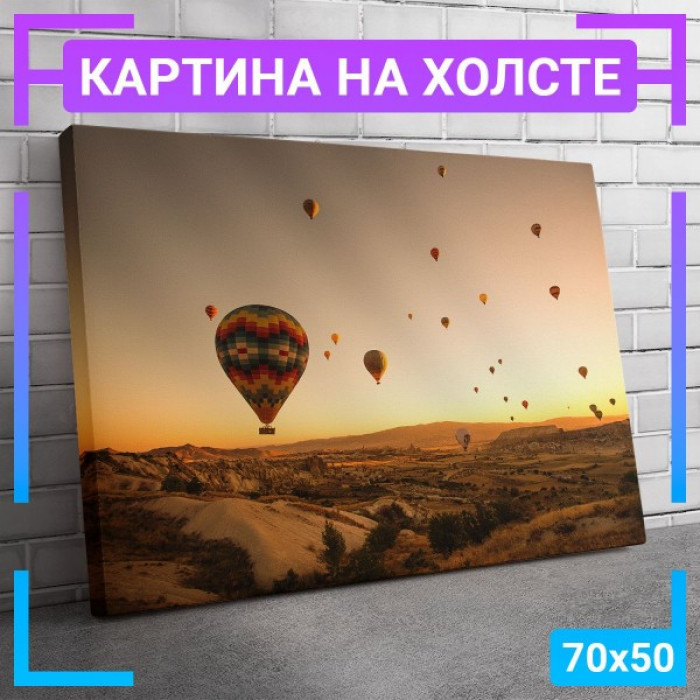 Картина интерьерная на холсте "Воздушные шары"
