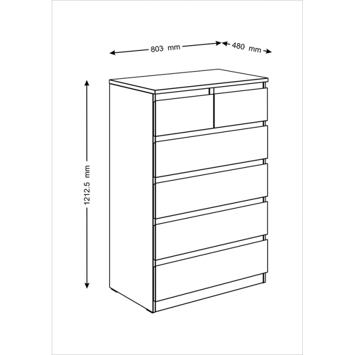 МАЛЬТА комод 4+2 ящика 80х121 МАЛЬТА комод 4+2 ящика 80х121